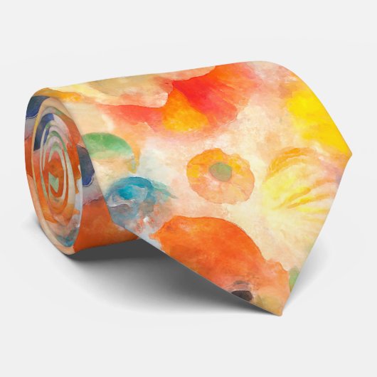Oranje lentevloeren stropdas (Opgerold)