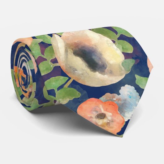 Oranje lentevloeren stropdas (Opgerold)