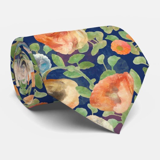 Oranje lentevloeren stropdas (Opgerold)