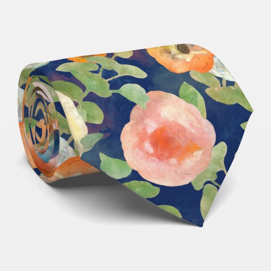 Oranje lentevloeren stropdas (Opgerold)