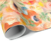 Oranje lentevloerpatroon cadeaupapier (Rol Hoek)