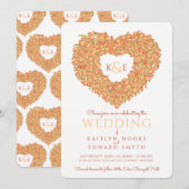 Oranje lentusjes bloem kaart (Voorkant / Achterkant)