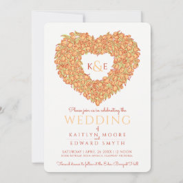 Oranje lentusjes bloem kaart