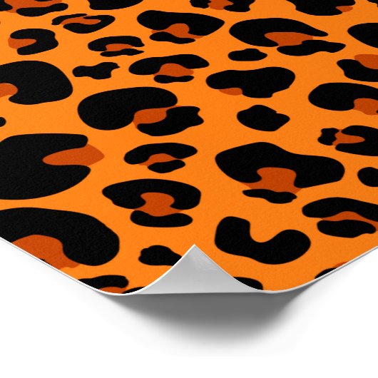 Oranje leopard Cheetah Skin Print Pattern (Hoek)