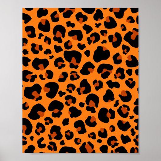 Oranje leopard Cheetah Skin Print Pattern (Voorkant)
