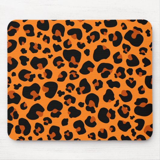 Oranje leopard Cheetah Skin Print Pattern Muismat (Voorkant)