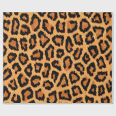 Oranje leopardhuidafdruk cadeaupapier (Vlak)