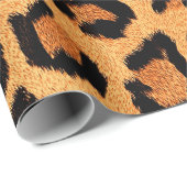 Oranje leopardhuidafdruk cadeaupapier (Rol Hoek)