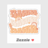 Oranje leraar leraar retro vinyl Sticker (Vel)