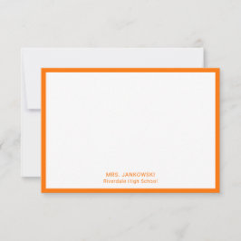 Oranje lerarendocent Dank je wel Kaarten
