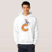 Oranje letter C Hoodie (Voorkant volledig)