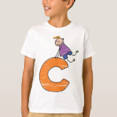 Oranje letter C T-shirt (Voorkant)