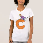 Oranje letter C T-shirt (Voorkant)