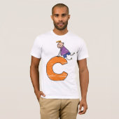 Oranje letter C T-shirt (Voorkant volledig)