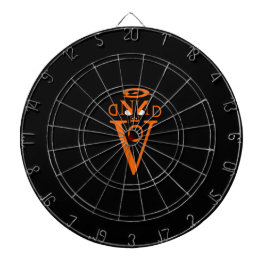 Oranje Letter Face Metal Cage Dartboard Dartbord