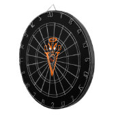 Oranje Letter Face Metal Cage Dartboard Dartbord (Voorkant Rechts)