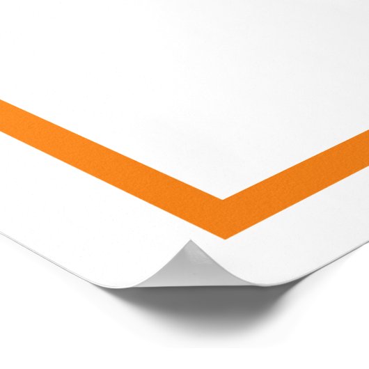 Oranje letter Y Poster (Hoek)