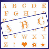 Oranje letters | Monogram Alfabet Stickers