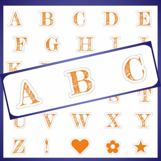 Oranje letters | Monogram Alfabet Stickers