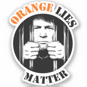 Oranje leugens tegen Trump Sticker