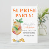 Oranje Leuke Drink Verrassing 50e Verjaardag Kaart (Staand voorkant)