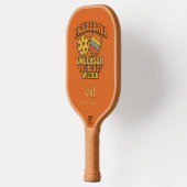Oranje leuke quote retro monogram pickleball paddle (Links)