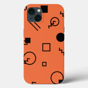 Oranje, leuke, trendy, geometrische Memphis-afbeel Case-Mate iPhone Case