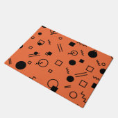 Oranje, leuke, trendy, geometrische Memphis-afbeel Deurmat (Schuin)