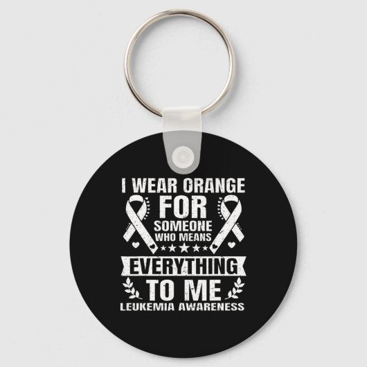 Oranje leukemie Bewustheid Sleutelhanger (Voorkant)