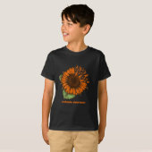 oranje leukemie bewustzijn zonnebloem cadeau krijg t-shirt (Voorkant volledig)