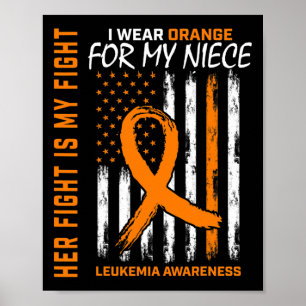 Oranje Leukemie Kanker Bewustzijn Niece Amerikaans Poster