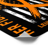 Oranje leukemie kankerbewustzijn nicht Amerikaans  Poster (Hoek)