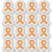 Oranje leukemie nierkanker bewustzijnslint sticker (Voorkant)
