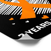 Oranje Leukemie Overlevende Gifts 3 Jaar Kankervri Poster (Hoek)