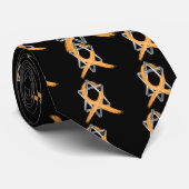 Oranje leukemie Survivor Ribbon Star van David Stropdas (Opgerold)