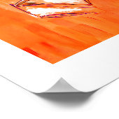 Oranje Levendig Pop Kunst Abstract Schilderij van Poster (Hoek)