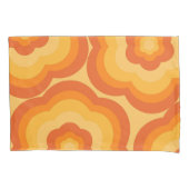 Oranje levendige Y2K Wildflower Bold Retro Spring Kussensloop (Voorkant)