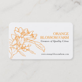 Oranje leveranciers van plant van bloesems boerder visitekaartje