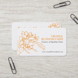 Oranje leveranciers van plant van bloesems boerder visitekaartje