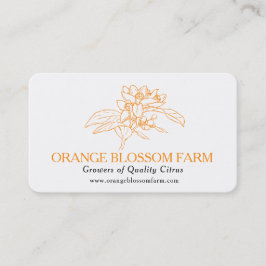 Oranje leveranciers van plant van bloesems boerder visitekaartje