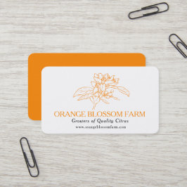 Oranje leveranciers van plant van bloesems boerder visitekaartje