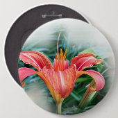 oranje lib ronde button 6,0 cm (Voorkant /achterkant)