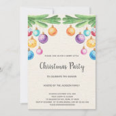 Oranje lichte kerstuitnodigingen kaart (Voorkant)