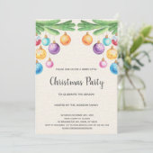 Oranje lichte kerstuitnodigingen kaart (Staand voorkant)