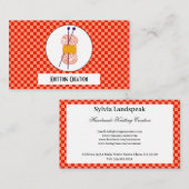 Oranje lichte Sinaasappel cheques patroon & breidt Visitekaartje (Voorkant / Achterkant)