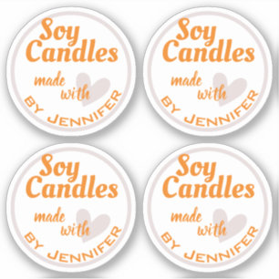 Oranje lichtgrijs hart gemaakt met liefdeszekaarse sticker