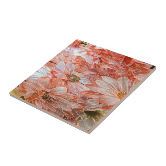 Oranje Liefde - Keramische Tegel Tegeltje (Zijkant)