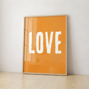 Oranje Liefde Keuken Muur Kunst Print Retro  Thuis