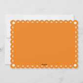 Oranje liefdesvreugde met papel picado kerst feestdagenkaart (Achterkant)