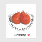 Oranje liefhebbers Valentijnsdag Sticker (Vel)